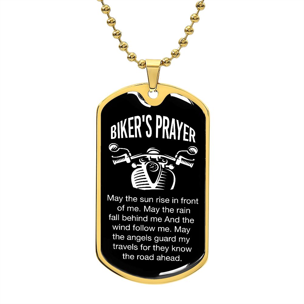 Biker's Prayer Dog Tag