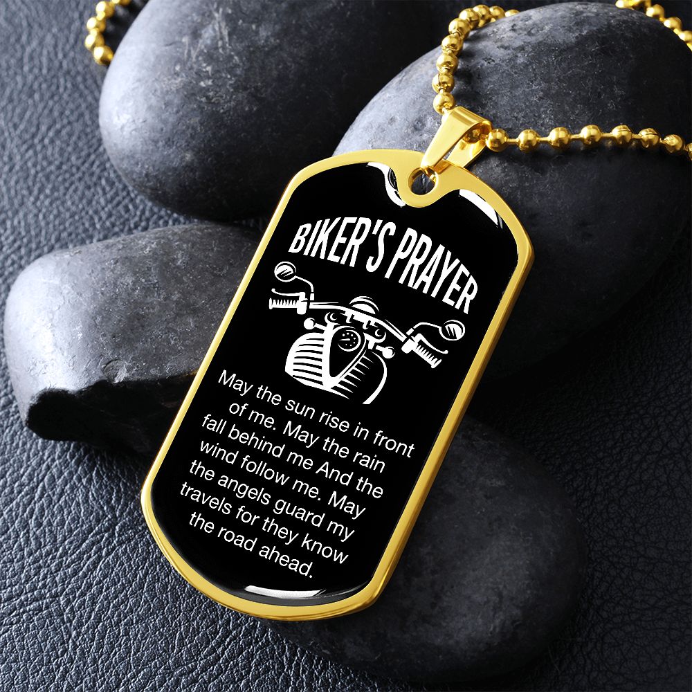 Biker's Prayer Dog Tag