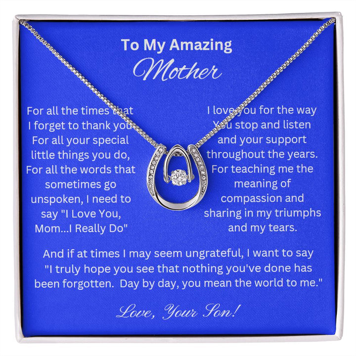Forever Love Necklace Set From Son, Mom Gift From Son For Mother's Day, From Son To Mom Necklace, Mother Gift From Son, Mom Birthday Gift From Son, Mom And Son Gift, From Son to Mom, Just Because