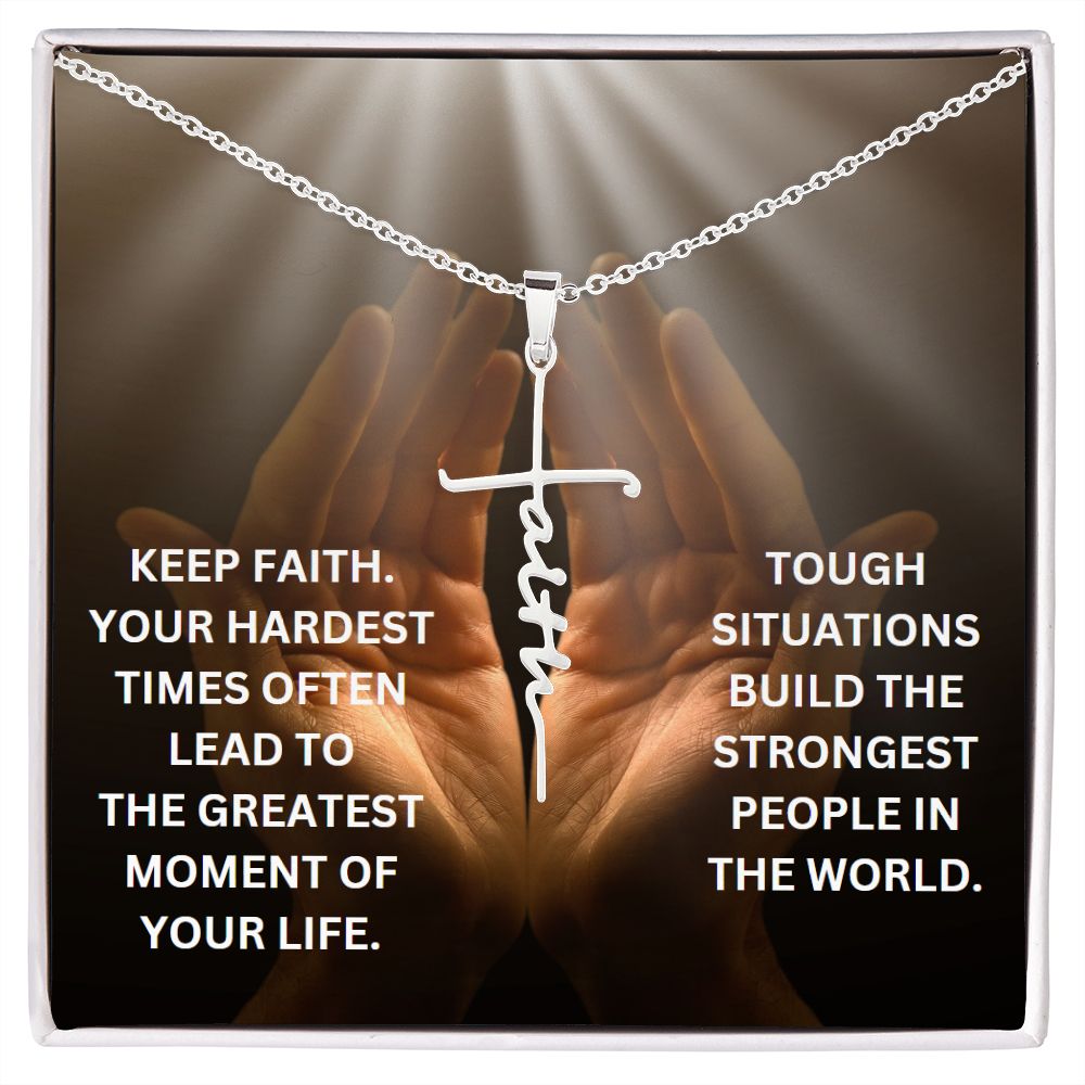 The Faith Cross Necklace, Cross Pendant, Holy Confirmation, Gift from Godparent, Gift from Parents, Confirmation Necklace, Gift for Him, Gift for Her, Baptism Gift, First Communion, Faith, Christening, Confirmation, Cross Necklace