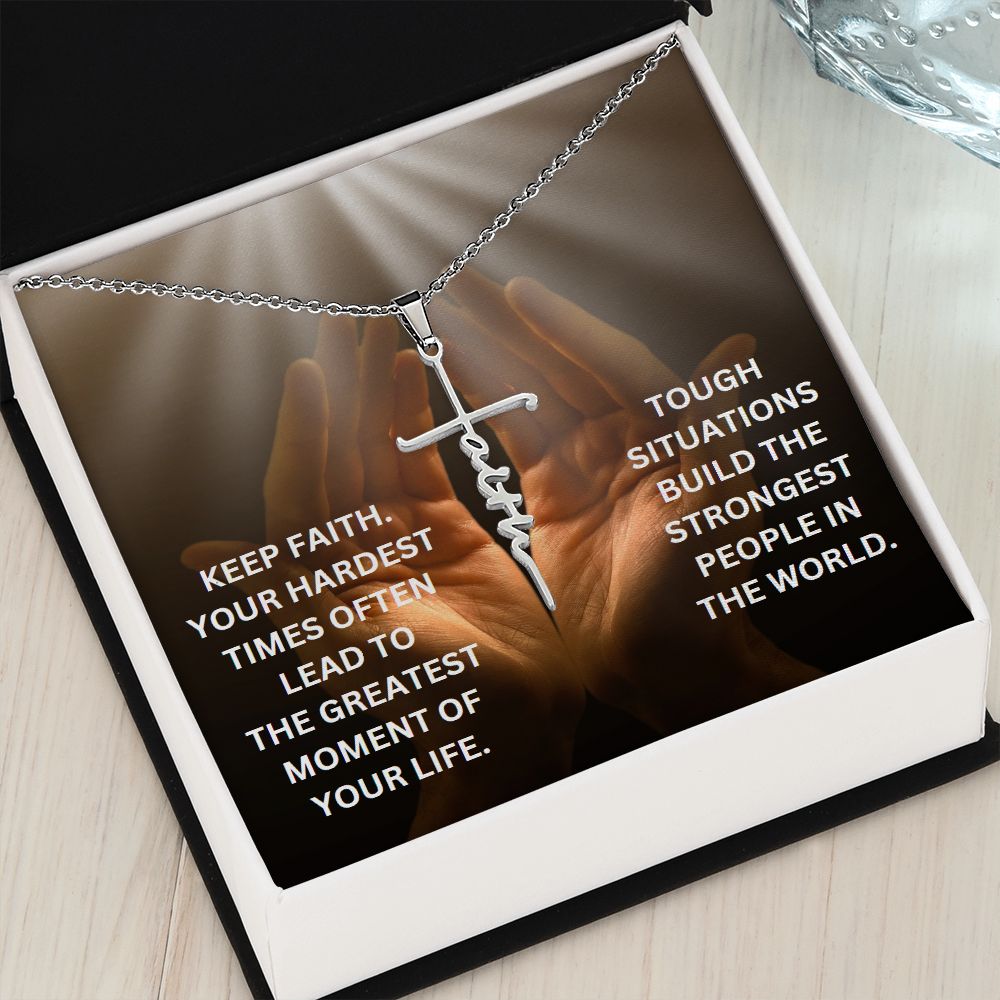 The Faith Cross Necklace, Cross Pendant, Holy Confirmation, Gift from Godparent, Gift from Parents, Confirmation Necklace, Gift for Him, Gift for Her, Baptism Gift, First Communion, Faith, Christening, Confirmation, Cross Necklace