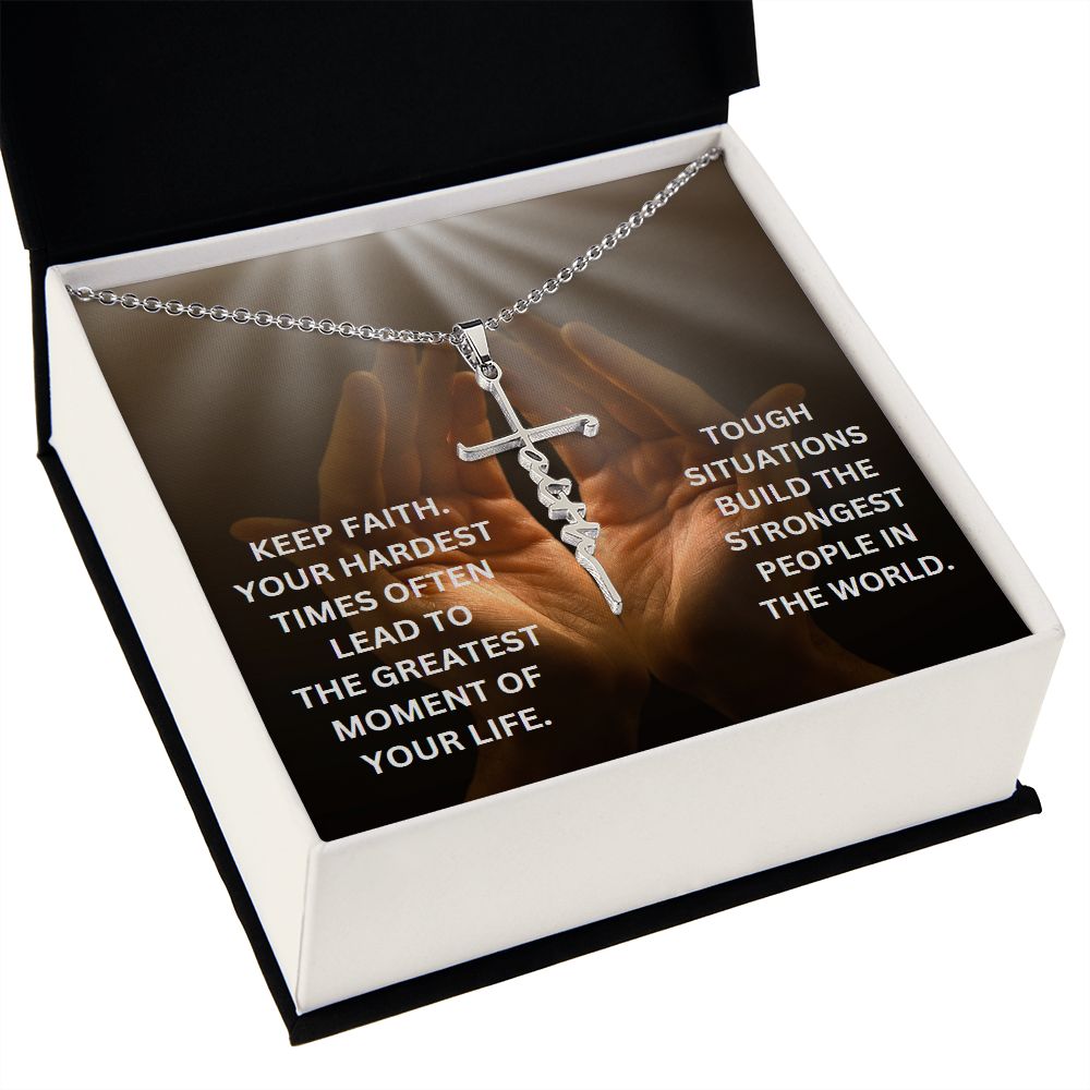 The Faith Cross Necklace, Cross Pendant, Holy Confirmation, Gift from Godparent, Gift from Parents, Confirmation Necklace, Gift for Him, Gift for Her, Baptism Gift, First Communion, Faith, Christening, Confirmation, Cross Necklace