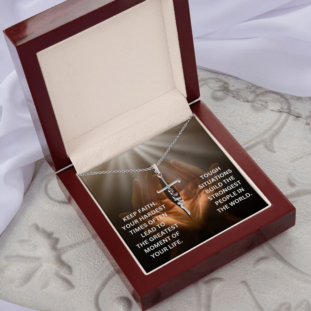 The Faith Cross Necklace, Cross Pendant, Holy Confirmation, Gift from Godparent, Gift from Parents, Confirmation Necklace, Gift for Him, Gift for Her, Baptism Gift, First Communion, Faith, Christening, Confirmation, Cross Necklace