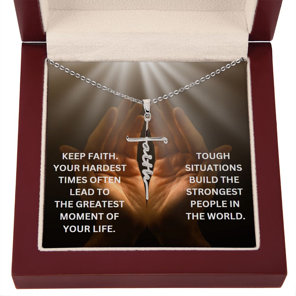 The Faith Cross Necklace, Cross Pendant, Holy Confirmation, Gift from Godparent, Gift from Parents, Confirmation Necklace, Gift for Him, Gift for Her, Baptism Gift, First Communion, Faith, Christening, Confirmation, Cross Necklace