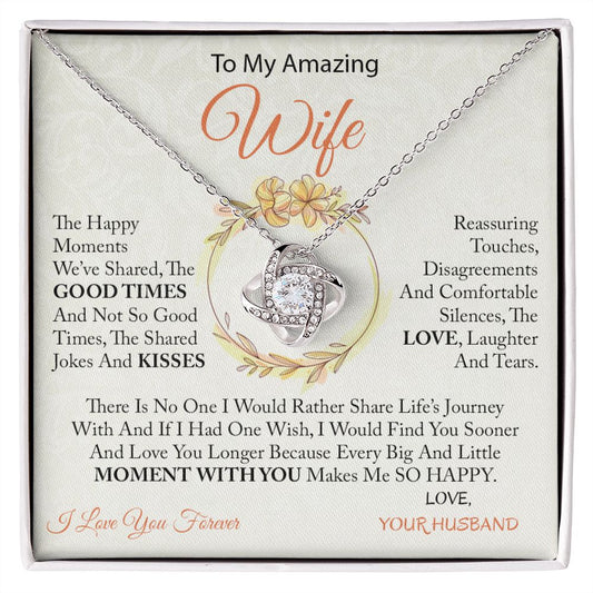 To My Amazing Wife - Love Knot Necklace