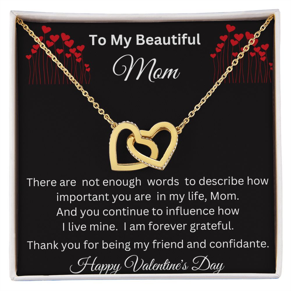 Beautiful Interlocking Hearts necklace.  Necklace for mom, Valentine's Day, Special Occasion or Just Because