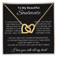 Beautiful Interlocking Hearts Necklace for Soulmate, for Girlfriend, Valentine's Day, Special Occasion or Just Because