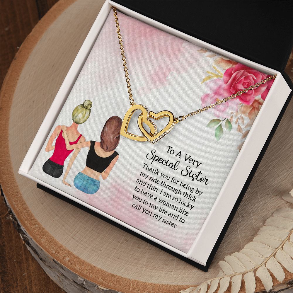 Interlocking Hearts Necklace.  Necklace for Sister, Valentine's Day, Special Occasion or Just Because