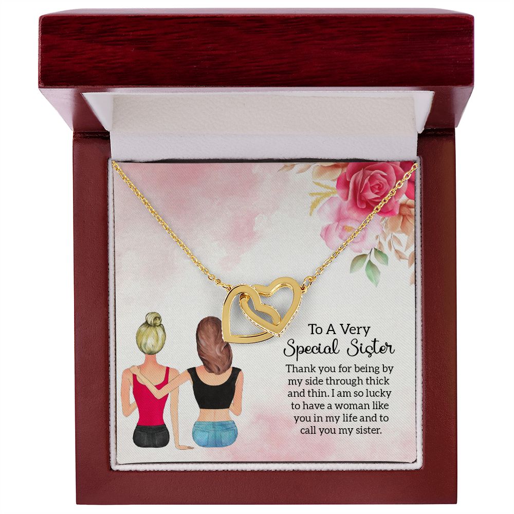Interlocking Hearts Necklace.  Necklace for Sister, Valentine's Day, Special Occasion or Just Because