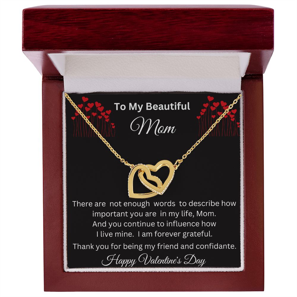 Beautiful Interlocking Hearts necklace.  Necklace for mom, Valentine's Day, Special Occasion or Just Because