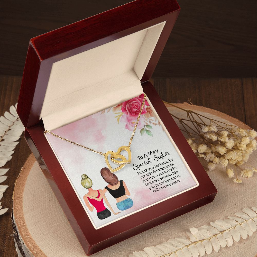 Interlocking Hearts Necklace.  Necklace for Sister, Valentine's Day, Special Occasion or Just Because