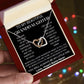 To My Beautiful Granddaughter.  Interlocking Hearts Necklace, Birthday gift, Xmas gift, Just Because gift
