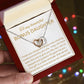 Interlocking Hearts to Bonus Daughter, Daughter-in-Law, Grandaughter, Birthday gift, just because, xmas gift