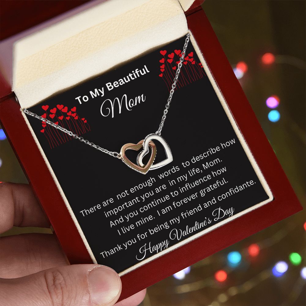 Beautiful Interlocking Hearts necklace.  Necklace for mom, Valentine's Day, Special Occasion or Just Because