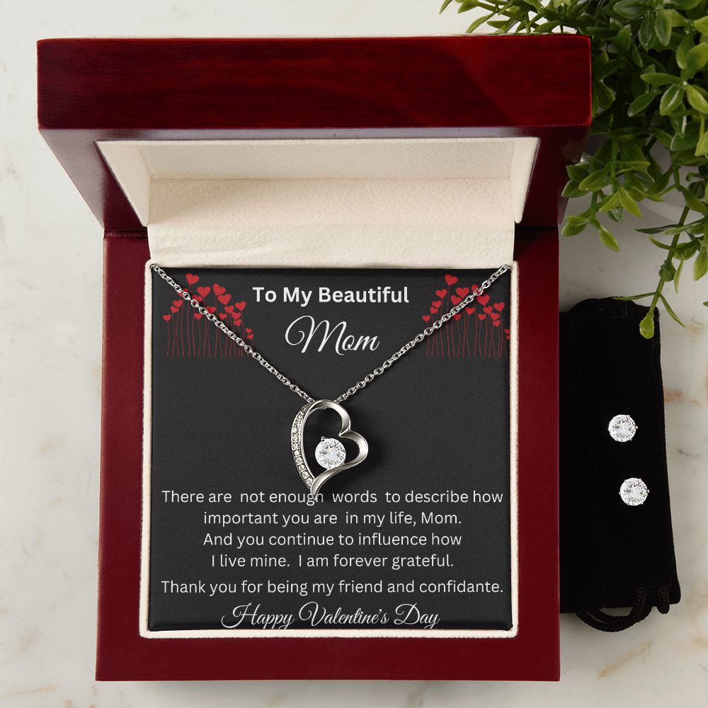 Forever Love Necklace Set, Mom Gift, Valentine's Day Gift, Mom Necklace,  Mother Gift From Son, Mother Gift From Daughter, Mom Birthday Gift, Just Because  Gift to Mom