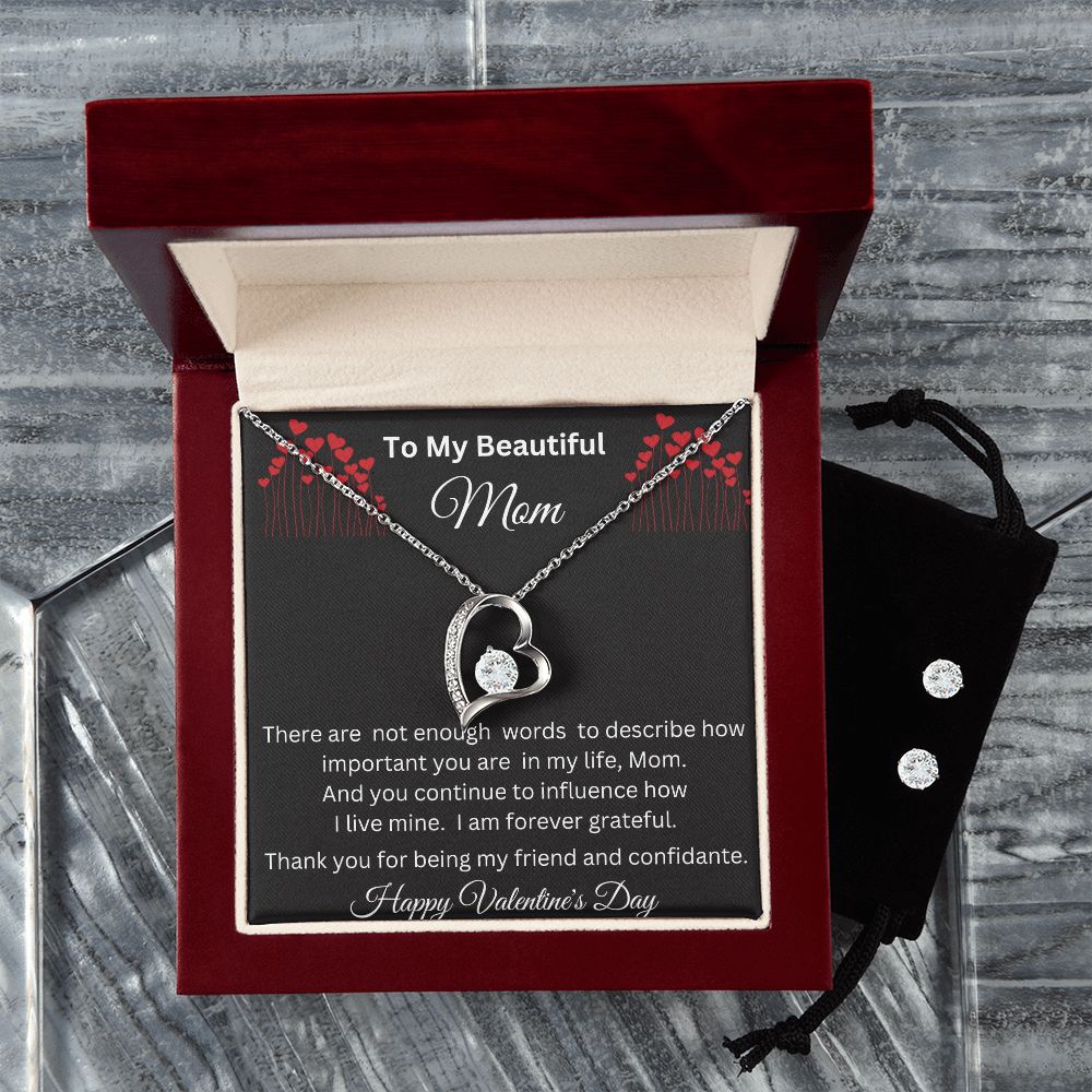 Forever Love Necklace Set, Mom Gift, Valentine's Day Gift, Mom Necklace,  Mother Gift From Son, Mother Gift From Daughter, Mom Birthday Gift, Just Because  Gift to Mom