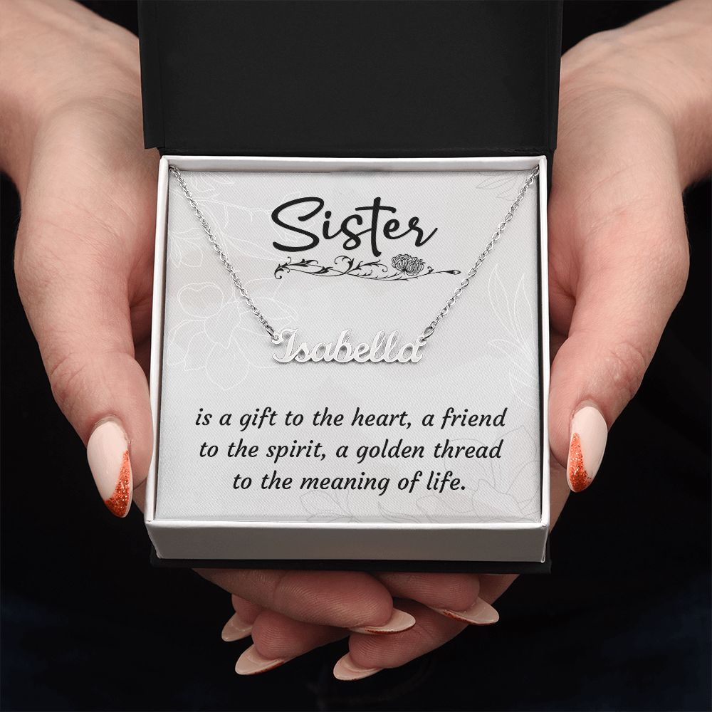 Personalized Name Necklace is the perfect gift for your sister.  Great Valentine's Day Gift, Special Occasion, or Just Because