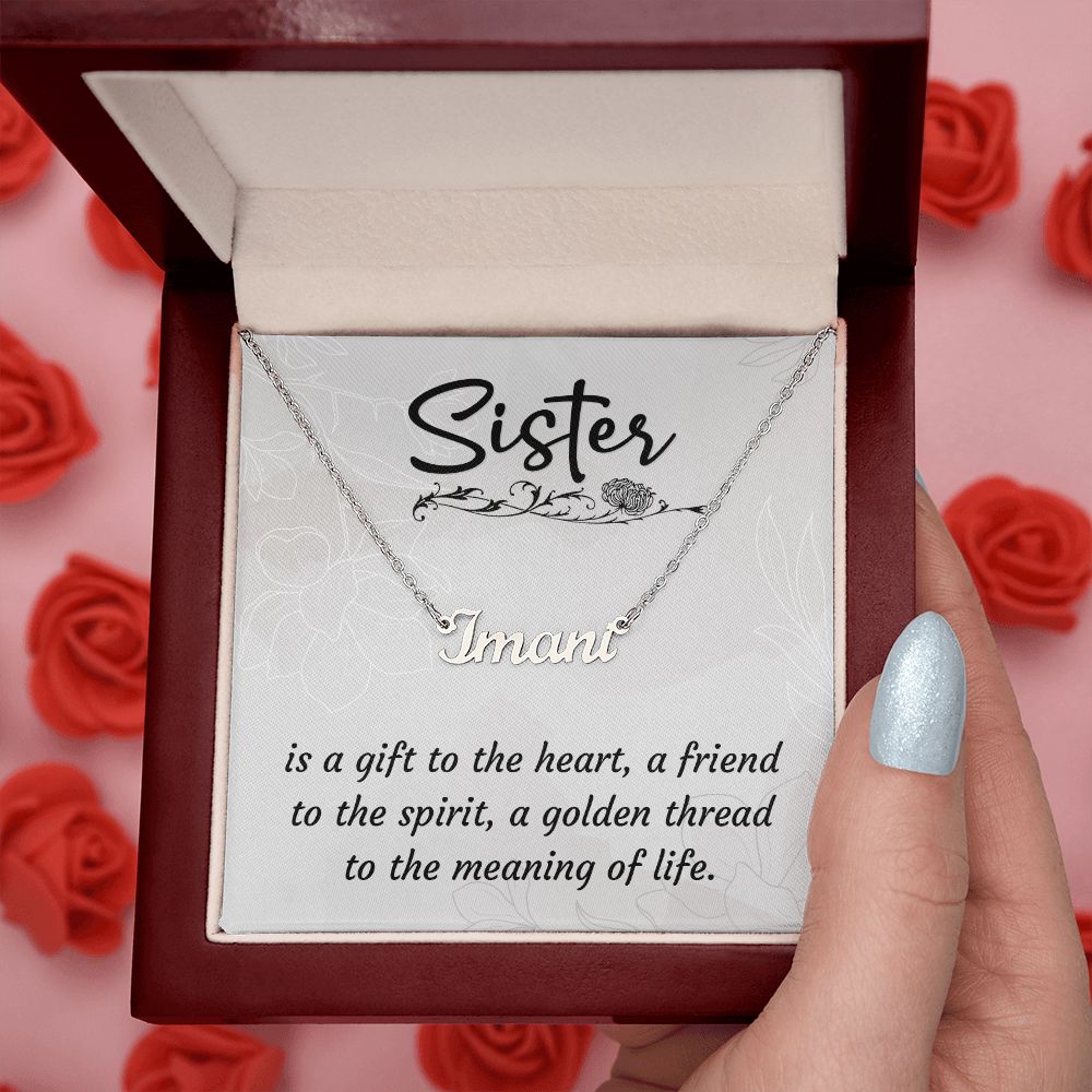 Personalized Name Necklace is the perfect gift for your sister.  Great Valentine's Day Gift, Special Occasion, or Just Because