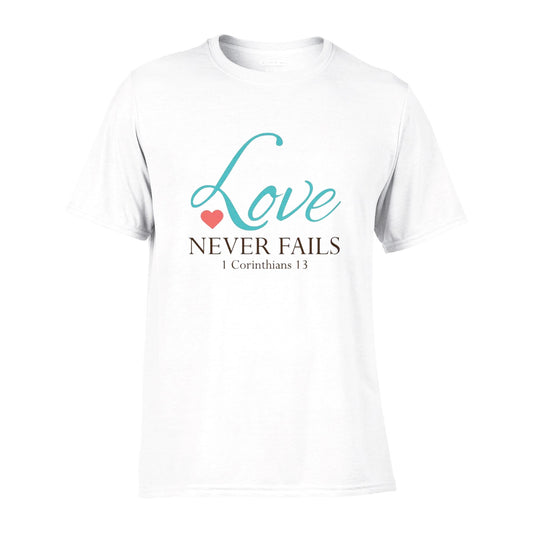 Lovd Never Fails Performance Unisex Crewneck T-shirt
