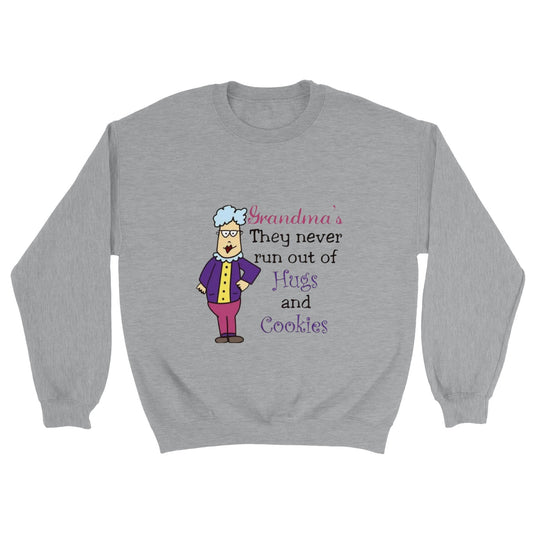 Grandma's Never Run Out of Hugs Classic Unisex Crewneck Sweatshirt